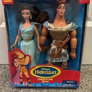 Disney's HERCULES +MEGARA "Legend of Love" Gift Set 1997 Mattel ~NEW IN BOX